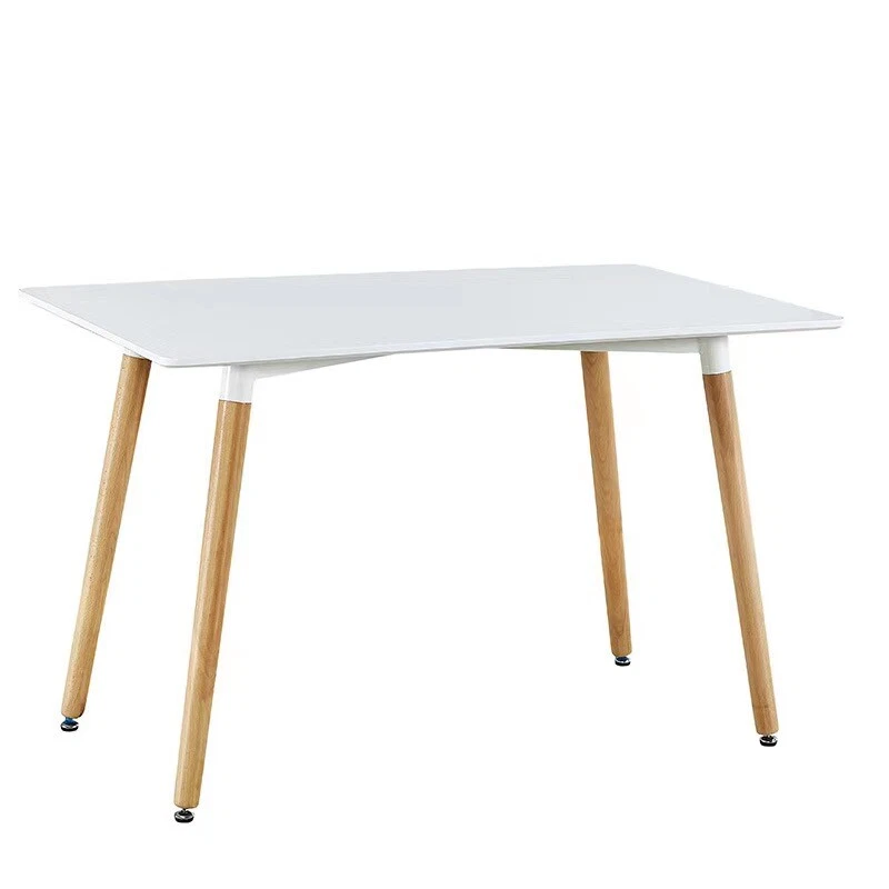 BUYBUY Tavolo in Legno 120 x 70 cm. con piedi in faggio Bianco con piedi in Fagg