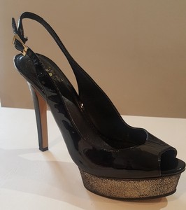 ladies black slingback shoes