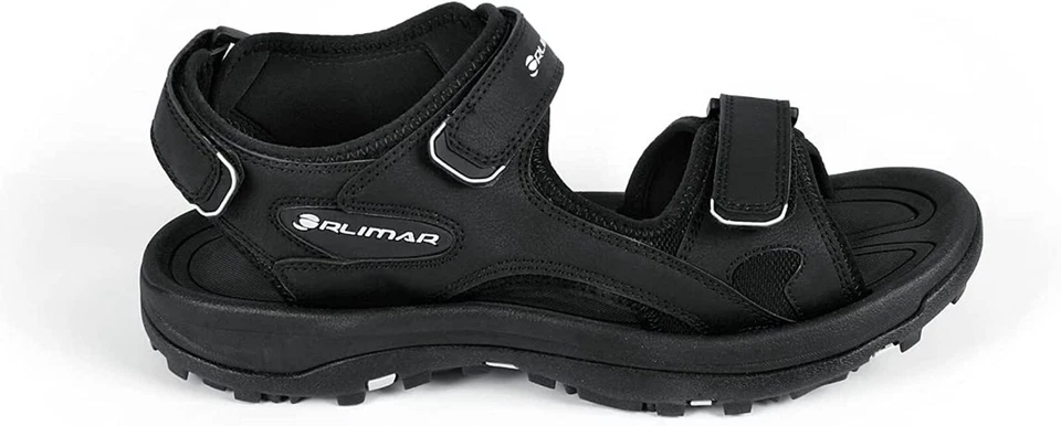 Sandalias de golf Orlimar para hombre sin clavos - negras/blancas - nuevas en caja Foto 4 de 4