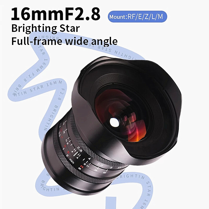 BRIGHTIN STAR 16mm F2.8 Wide Angle Full frame Lens for Canon Nikon