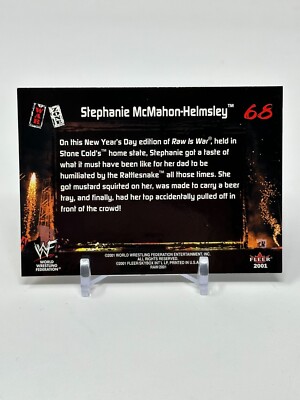 2001 Fleer WWF War Zone Stephanie McMahon-Helmsley Rookie RC Card #68 BUf sc