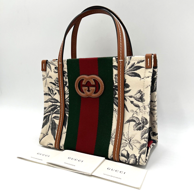 GUCCI Interlocking G Cherie Line Tote Bag Handbag GG 727735 JAPAN