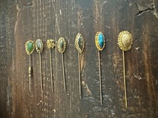Antique Victorian Alaskan Gold Nugget Stickpin Hat Collection
