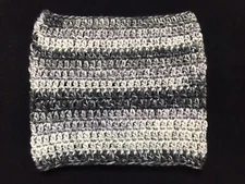 New Hand Crocheted  Cowl  Infinity Scarf,Grey, Bulky, Warm and Cozy, Unisex