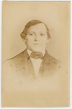 HAUNTED PHOTO OF BEADY EYED MAN. CDV. PITTSBURGH, PA.