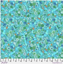 Free Spirit Odile Bailloeul Murano Rialto Jade Cotton Fabric by The Yard