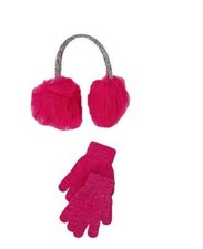 Little Girls Ear Muffs Set -Little Girls Ear Muffs and Mittens Set One SIze