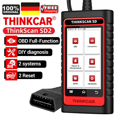 Thinkcar Thinkscan SD2 OBD2 Diagnosegerät 2 System Auto Scanner 2Reset ABS SRS