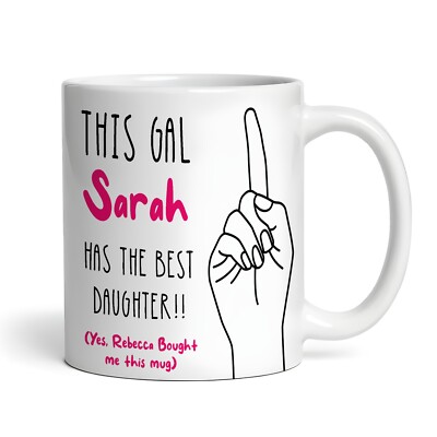 Geschenk für Mama dieses Mädchen hat die beste Tochter Tee Kaffee personalisierte Tasse