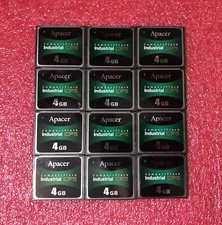 Apacer, AP-CF004GR9NS-NRA, Memory Cards CF5 4GB 12 pcs. Cleaned and Reformatted.