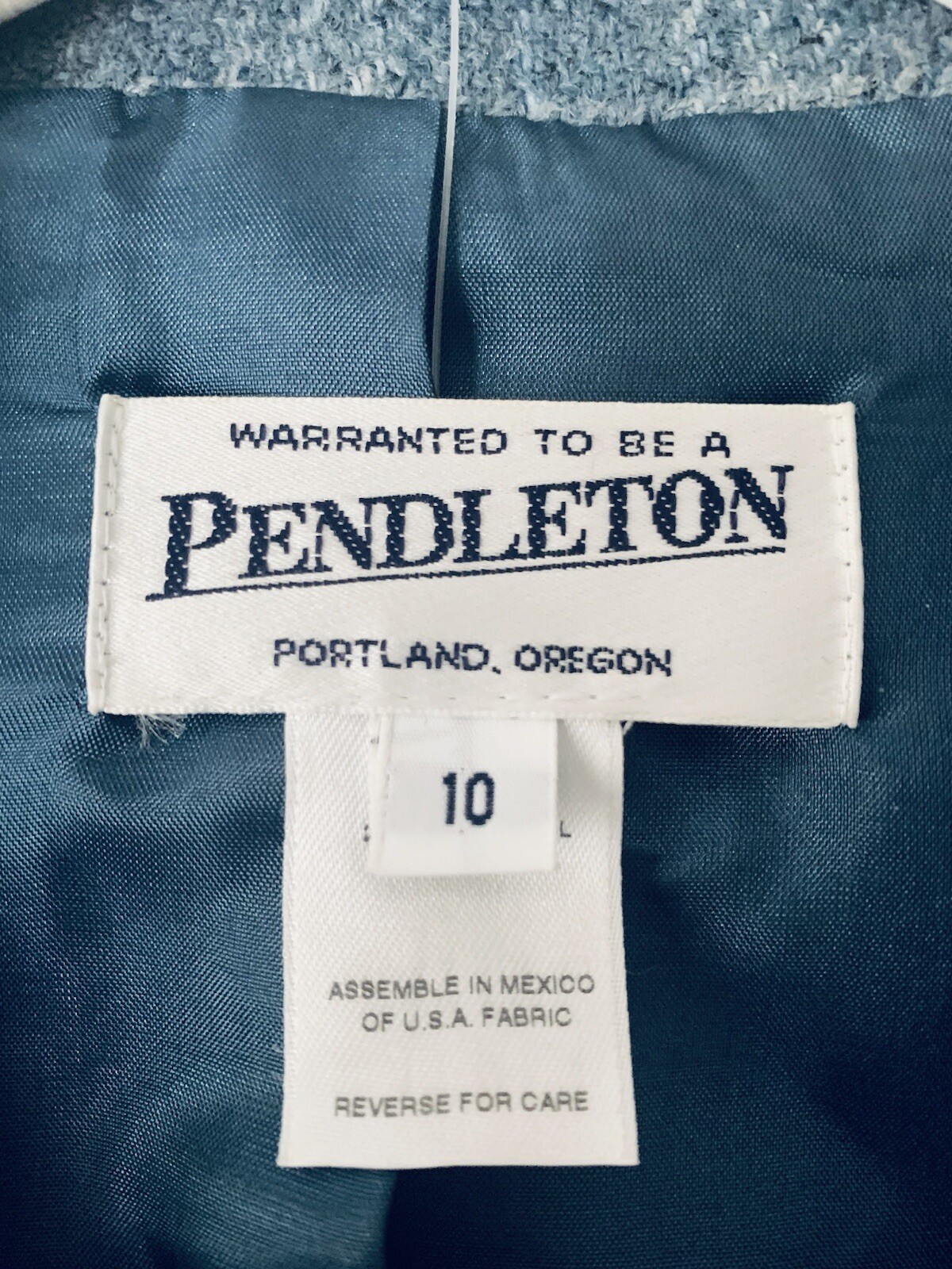 Pendleton Lambswool Plaid Single Breasted Blazer … - image 11