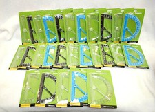 Protractor Swing Arm 180 Degree Plastic w/6" Ruler Asst'd Colors Lot of 27 S5192