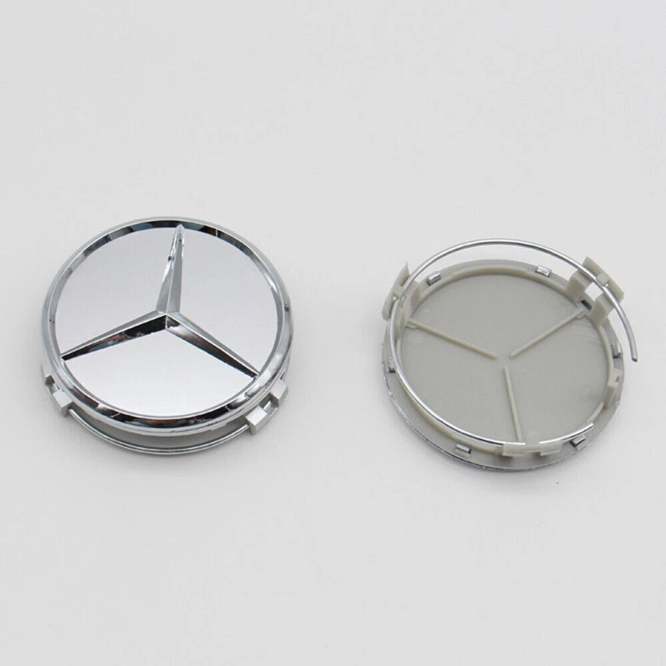 75mm fit Original Mercedes Benz Hub Cover Wheel Hub Cover 4x Set Titanium Silver - Image 4 of 4