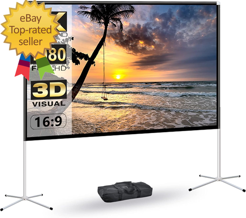 Portable Projector Screen with Stand Outdoor: Camping Projection Screen 80 Inch - Picture 9 of 12
