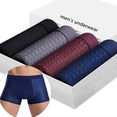 New 2024 4PCS Boxhero Bamboo Fiber Boxer Briefs, 4PCS Bamboo Fibre Boxer Shorts
