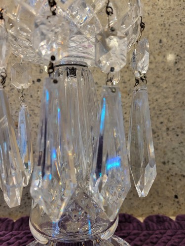 1 Pair Vintage Waterford Crystal "LISMORE" Candelabras 10”Tall - Picture 8 of 16
