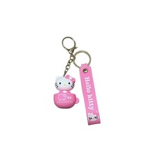 Sanrio Hello Kitty Pink PVC Coffee Mug Wristlet Keychain