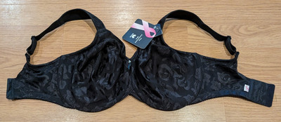 Wacoal 85567 Awareness Full-Coverage Unlined Underwire Bra Black - 34H