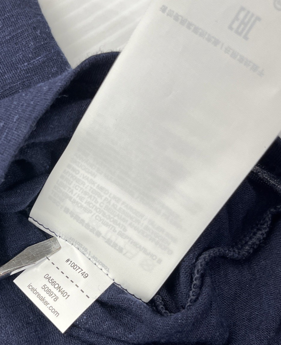 Icebreaker T Shirt Women's XS Blue Merino Linen Tee IB0A56ON401 Travel New