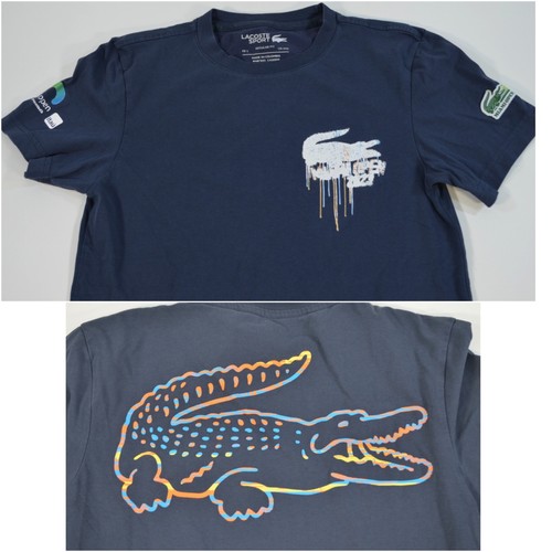 Lacoste Sport Shirt Blue Miami Open XXS Regular Fit Ultra Dry Xtra Small