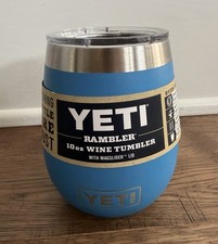 NEW-YETI Rambler 10oz Wine Tumbler With Magslider Lid/ BIG WAVE BLUE