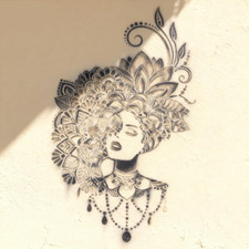A4 Reusable Mandala Lady Stencil for Painting