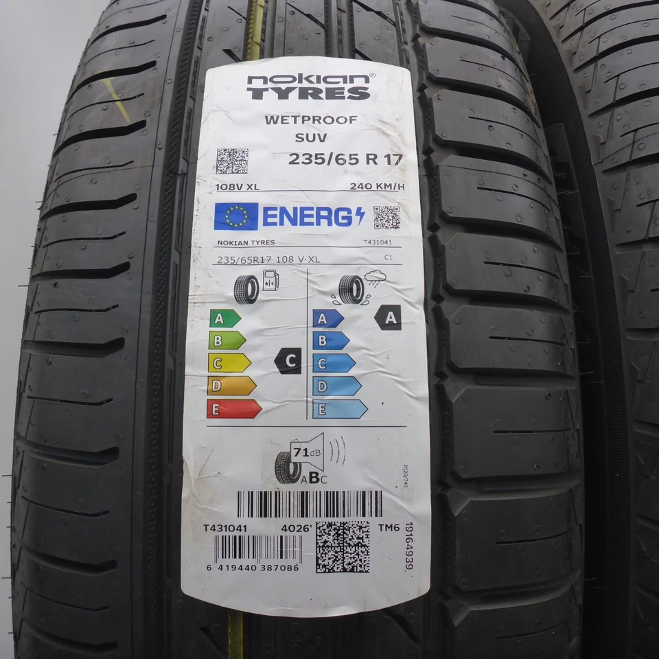 235 65 17 2x Nokian 235/65 R17 108V XL Wetproof SUV Summer Tyre 2021 Full - Image 2 of 4