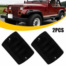 Fits Jeep 1987-95 Wrangler Yj Smoked Front Turn Signal Lights Parking Housing Xh