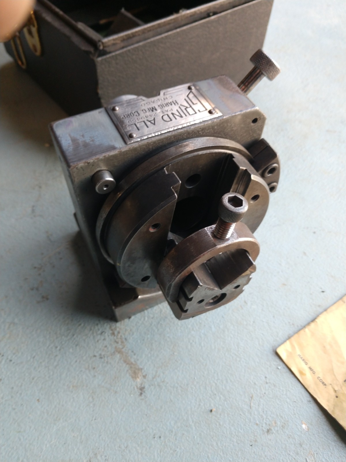 HARIG GRIND ALL No. 1 GRINDING FIXTURE in case