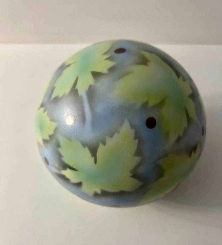 Tulipe / Globe de Lampe en Verre décoré de Feuilles de Vigne . Art Déco - Photo 3/4