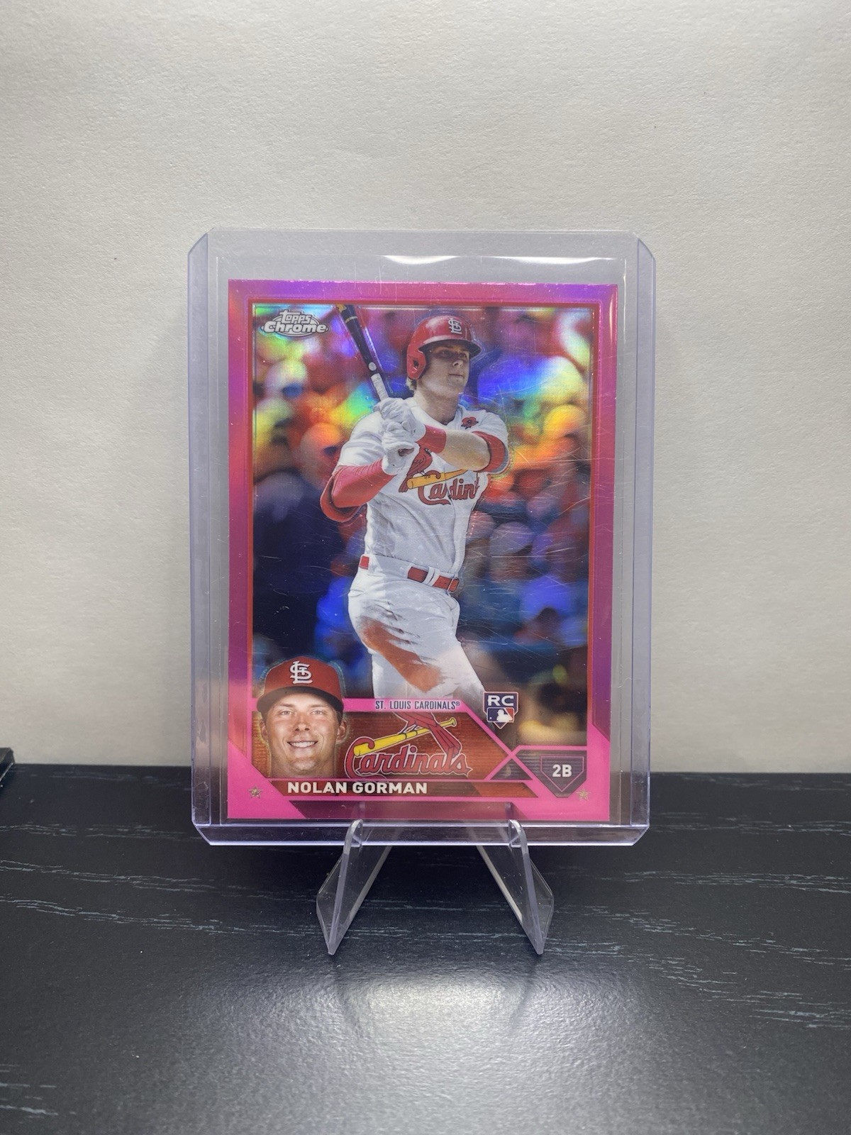 2023 Topps Chrome  Nolan Gorman #192 Pink Refractor (RC)
