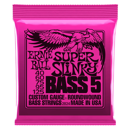Used Ernie Ball SUPER SLINKY 5-STRING NICKEL WOUND ELECTRIC BASS STRINGS