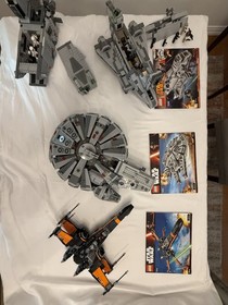 Rare LEGO Star Wars Lot | Falcon, Poe&rsquo;s X-Wing, Kylo Ren Shuttle, Transporter