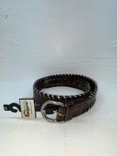 New Brown Genuine Leather Nocona Weaved M Belt N3432144 JJ-23