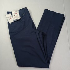 Chaps 5-Pocket Twill Pants Men’s Size 32x32 Navy Blue Slim Straight Fit Stretch