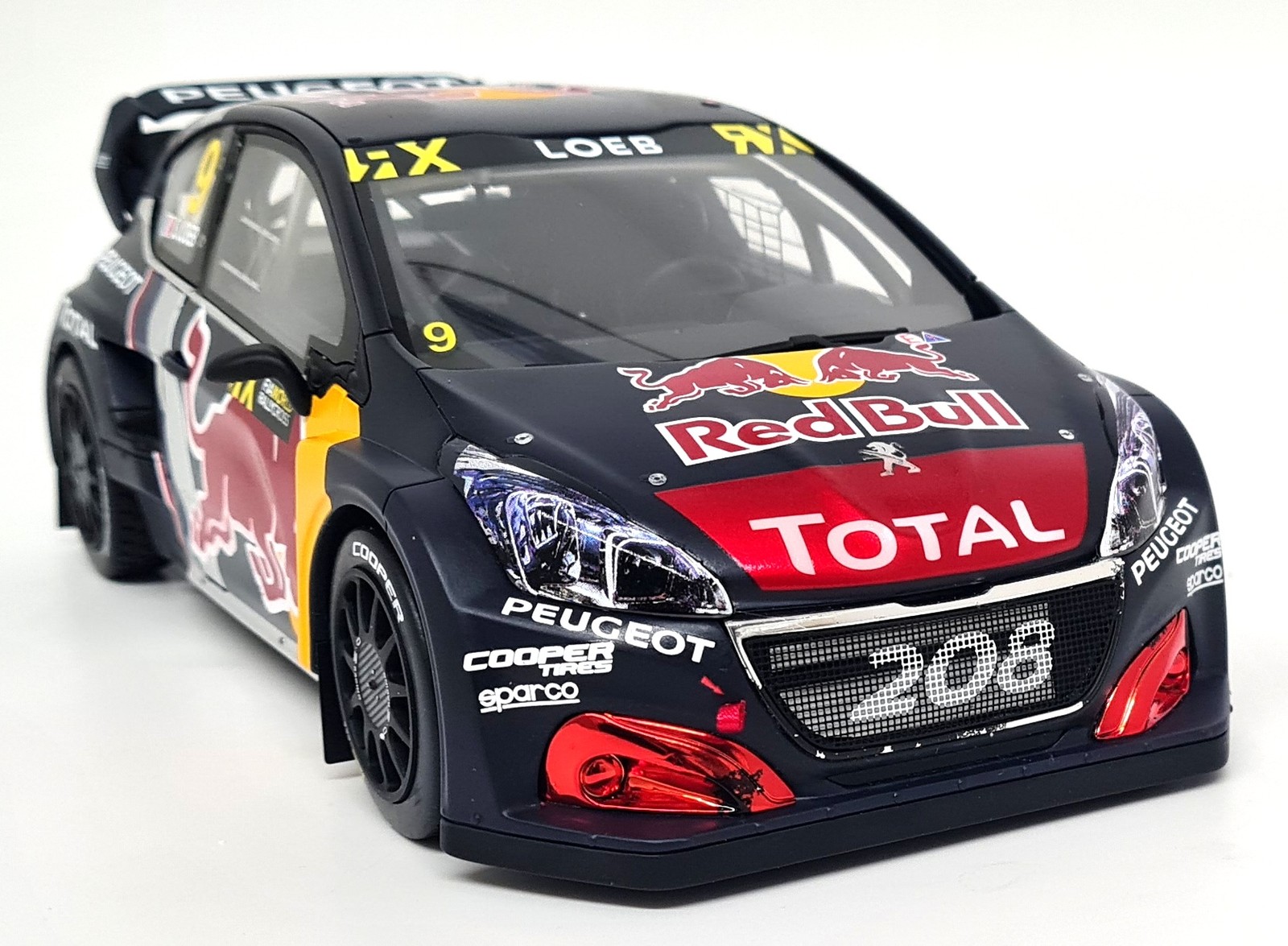 Otto 1/18 - Peugeot 208 WRX Belgium GP 2018 S. Loeb #9 Resin Scale Model Car