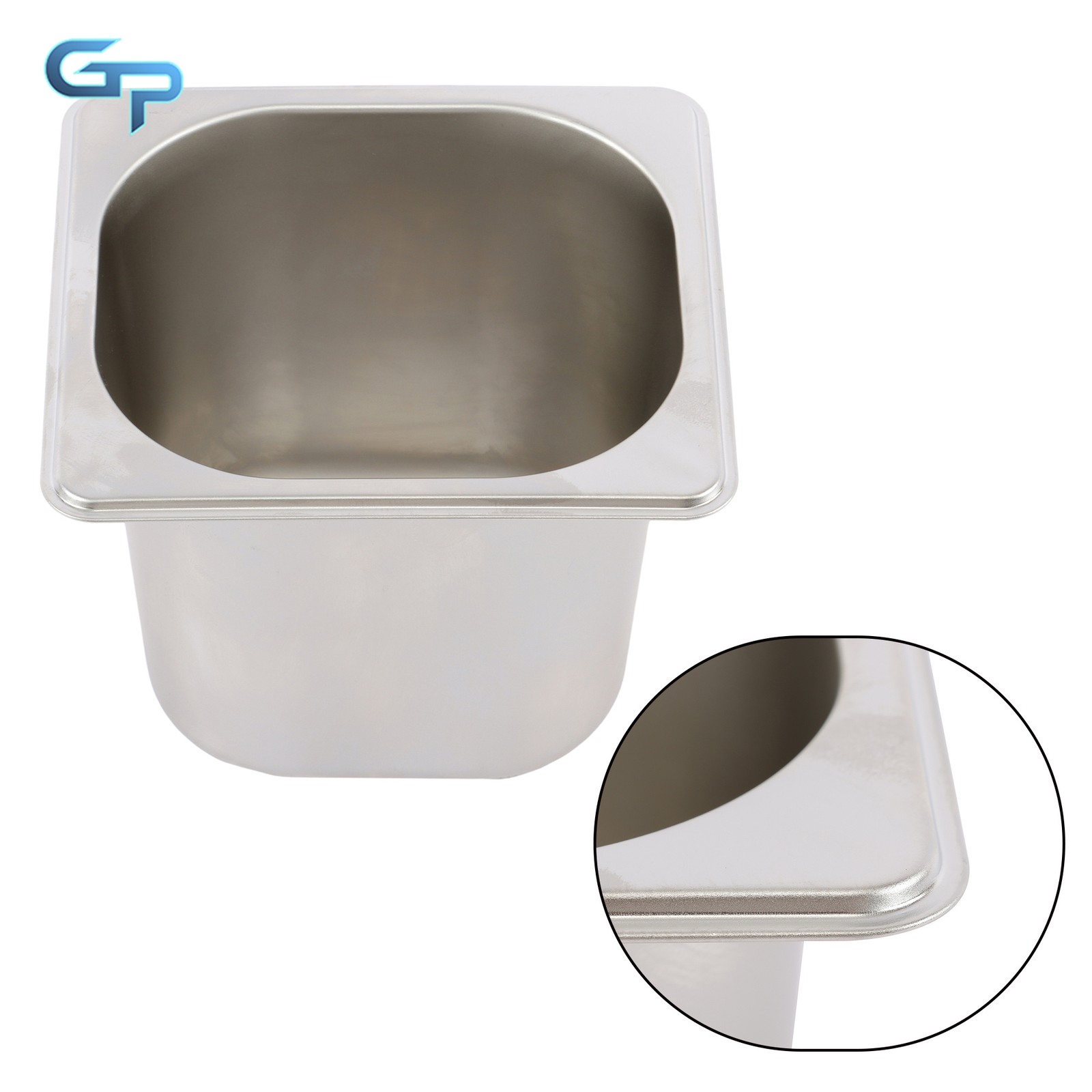 4 Pack 1/6 Size 6 Inch Deep Stainless Steel Hotel Pans - Commercial Food Pans