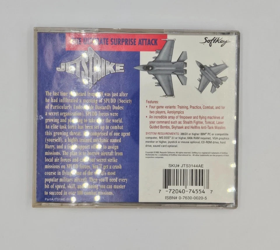 Jetstrike – PC CD-ROM (1993, Rasputin/Team17) Classic Arcade Flight Game – VG - Image 3 of 3