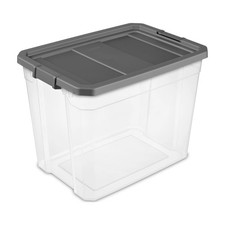 108 Quart Extra-Large Stackable Storage Bin, Clear Plastic Storage Container