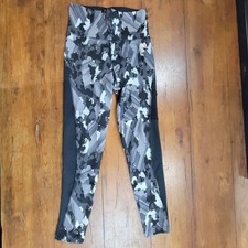 Adidas Womens Small Leggings 25" Athleisure Yoga Pants Gray High Rise S
