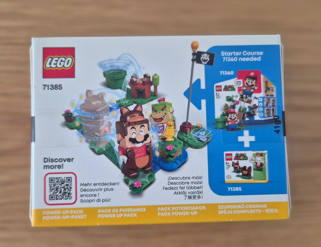 LEGO 71385 SUPER MARIO TANOOKI MARIO POWER UP PACK RETIRED SET
