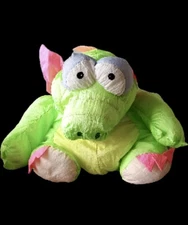 Prestige Toy Nakajima Dragon Nylon Stuffed Plush Vintage 1989 Green Pink RARE