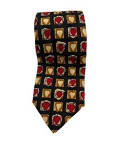 ROBERT TALBOTT + Jacobson Red Tie Hearts 100% Silk Classic Made in USA 4”x59”