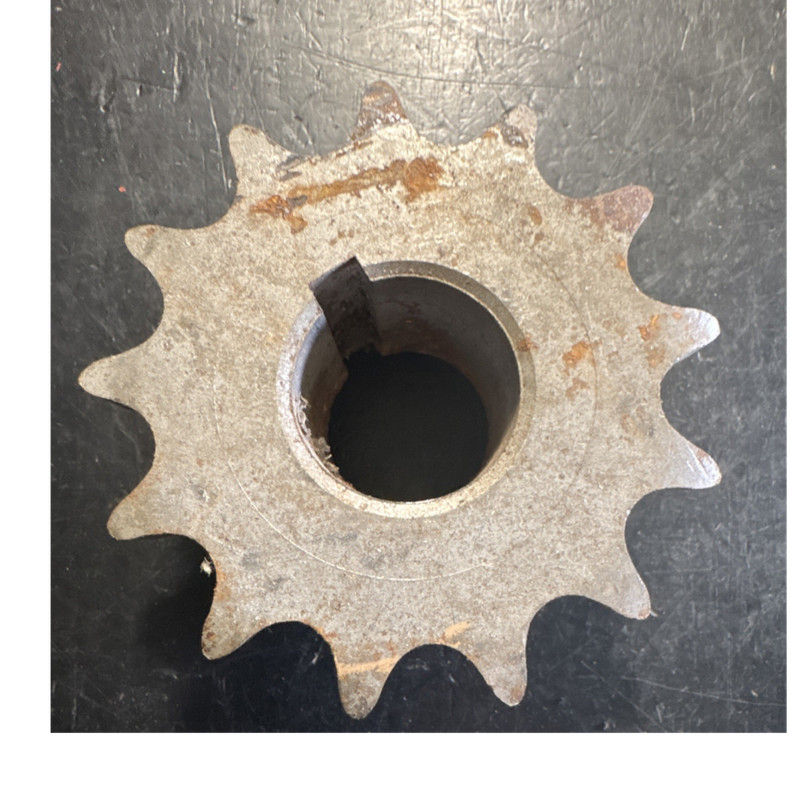 13 tooth Sprocket 50 Chain 1” Bore 1/4” Keyway Extended Hub (1) new