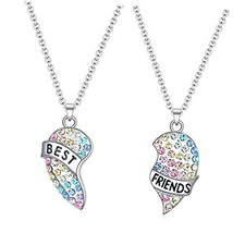 Best Friends Necklace Gift,Heart BFF Friendship Necklaces Jewelry BFF for 2