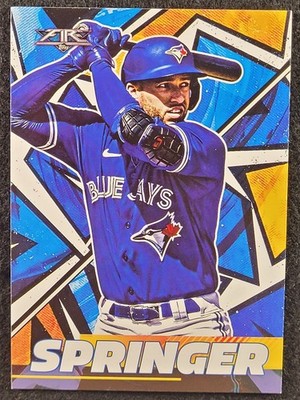 2021 Topps Fire Card #186 George Springer Toronto Blue Jays 