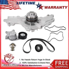 3.5L 3.7L Engine Water Pump Set Fits For Ford Edge Explorer Flex Lincoln MKS MKT