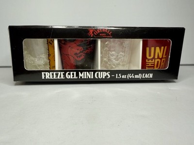 Fireball Freeze Gel Mini Cups - 4 pk 1.5 oz Shot Glasses - Sazerac 2019