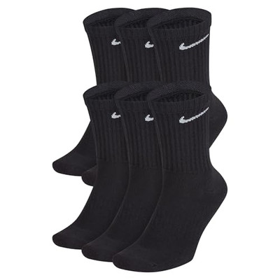 Nike Unisex Adult Everyday Cushioned Training Crew Socks (6-Pack) Men's 6-8
