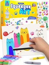 Squeegee Art Kit for Kids - Animals Theme with Painting Small,